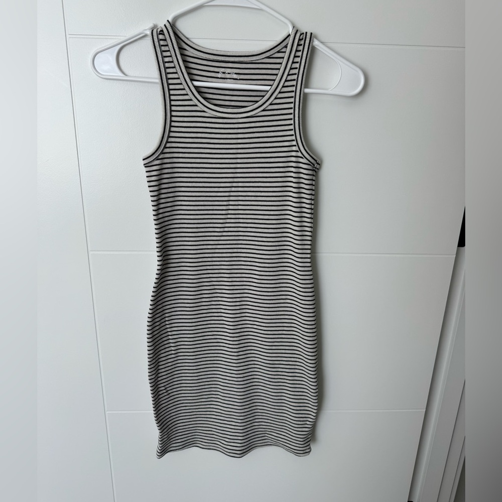 art class Black and White Striped Tank Dress